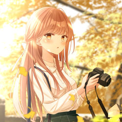 This is a pixiv picture whose title is 色づく景色に君がいた.