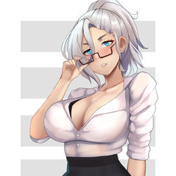 This is a pixiv picture whose title is Commission - Office Lady Winter.