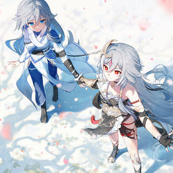 This is a pixiv picture whose title is 冬春之交.