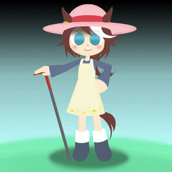 This is a pixiv picture whose title is テイオーSTEP！.