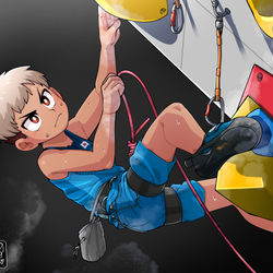This is a pixiv picture whose title is 習作「スポーツクライミング３」.