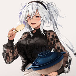 This is a pixiv picture whose title is 実は料理上手.