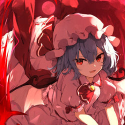 This is a pixiv picture whose title is ｢ふふふ、こんなに月も紅いから？｣.