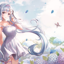 This is a pixiv picture whose title is hydrangea.