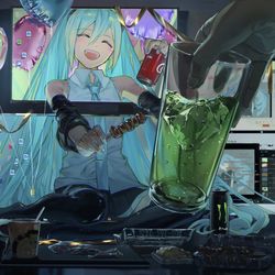 This is a pixiv picture whose title is 乾杯！.