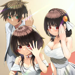 This is a pixiv picture whose title is 『爆裂ハーレム』.