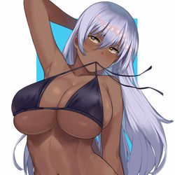 This is a pixiv picture whose title is 褐色.