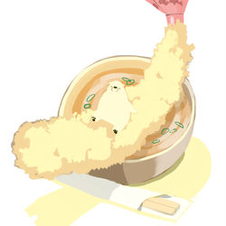 This is a pixiv picture whose title is 天ぷらうどん.