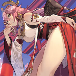 This is a pixiv picture whose title is Yae.