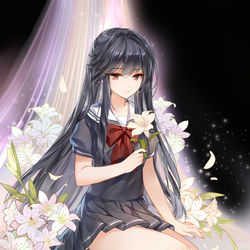 This is a pixiv picture whose title is 百合.