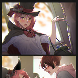 This is a pixiv picture whose title is Trick or Treat.