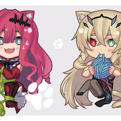 This is a pixiv picture whose title is 猫耳な妖精達🐈.