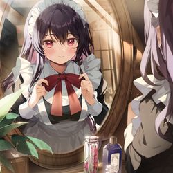 This is a pixiv picture whose title is メイドさんの初出勤.