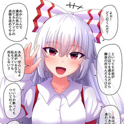 This is a pixiv picture whose title is 妹紅と出会って.
