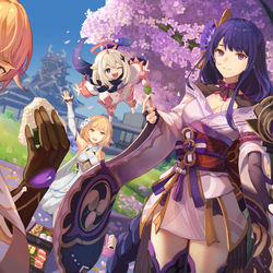 This is a pixiv picture whose title is Sakura Blossom Picnic.