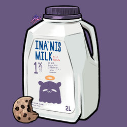This is a pixiv picture whose title is Ina MILK.
