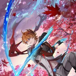 This is a pixiv picture whose title is Momiji-Dyed Court.