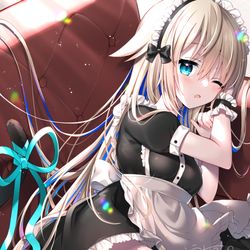 This is a pixiv picture whose title is おさぼりメイド.