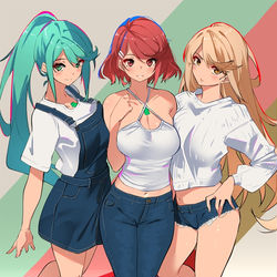 This is a pixiv picture whose title is Xenoblade Trio.