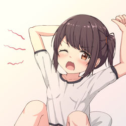 This is a pixiv picture whose title is 保健室で寝て体育をサボってた子.