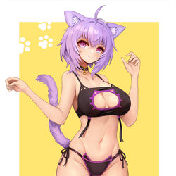 This is a pixiv picture whose title is Nekomata Okayu.