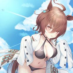 This is a pixiv picture whose title is 水着タキオン.