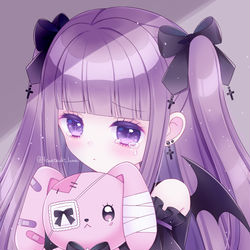 This is a pixiv picture whose title is やみかわでびるちゃん💔.