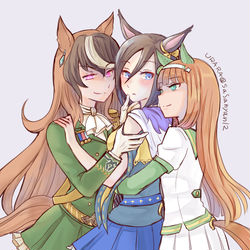 This is a pixiv picture whose title is 仲良し争奪戦.