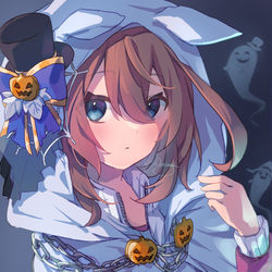 This is a pixiv picture whose title is ハロウィンミホノブルボン.