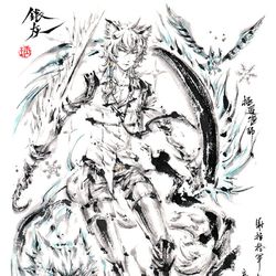 This is a pixiv picture whose title is 【極道畫師】銀灰（貳）.