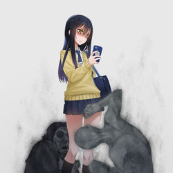 This is a pixiv picture whose title is パンツ見られる子ちゃん.