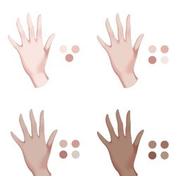 This is a pixiv picture whose title is Anime Skin Colour Palettes.