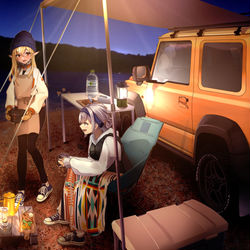 This is a pixiv picture whose title is jimny SIERRA × Flare & Noel.