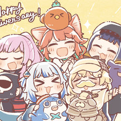 This is a pixiv picture whose title is ✨🦈💀🐔🔎🐙✨.
