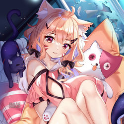 This is a pixiv picture whose title is Space Cat.