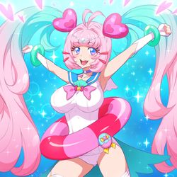 This is a pixiv picture whose title is 華麗に変身！キュアくるるん！！.