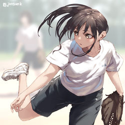 This is a pixiv picture whose title is 守備職人系女子.