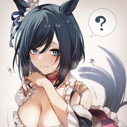 This is a pixiv picture whose title is 汗だくエイシンフラッシュ.