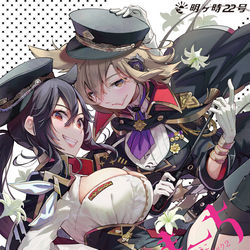 This is a pixiv picture whose title is さきみこ❤まーち　新刊サンプル.