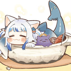 This is a pixiv picture whose title is 🦈🐈🐙🍲✨.