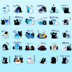 This is a pixiv picture whose title is ホシクイと星のお菓子スタンプ.