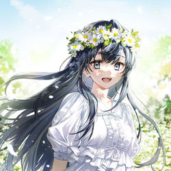 This is a pixiv picture whose title is [仕事絵] 자고 일어나니 여자가 되었다.