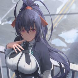 This is a pixiv picture whose title is 姫島 朱乃 (Akeno Himejima).