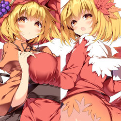 This is a pixiv picture whose title is 秋姉妹.