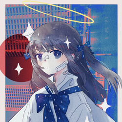 This is a pixiv picture whose title is 泣かない.