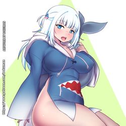 This is a pixiv picture whose title is Gawr Gura.