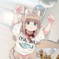 This is a pixiv picture whose title is ぴょん！ぱふっ！.