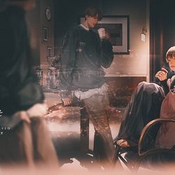 This is a pixiv picture whose title is 夜.