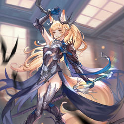 This is a pixiv picture whose title is 明日方舟同人   万圣节  瑕光.