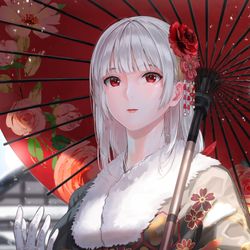 This is a pixiv picture whose title is ▼.